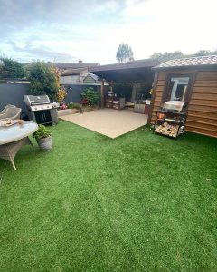 Artifical grass and patio area dublin