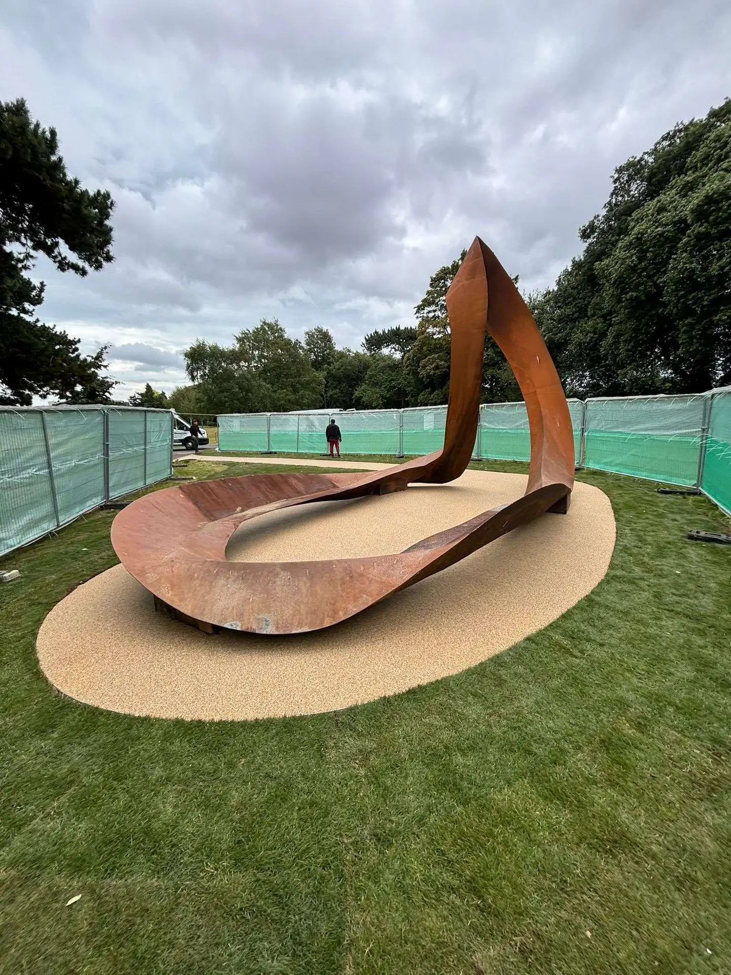 New resin paving at the pheonix park in Dublin at the HIV memorial monument. Completed by Kilcroney Paving Contractors.