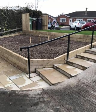 New steps & pathway completed & sleepers soil & artificial grass call Thomas for free consultation 0877978815